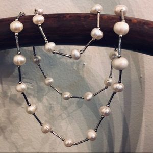 Real Pearl Hawaiian Necklace and Bracelet Set